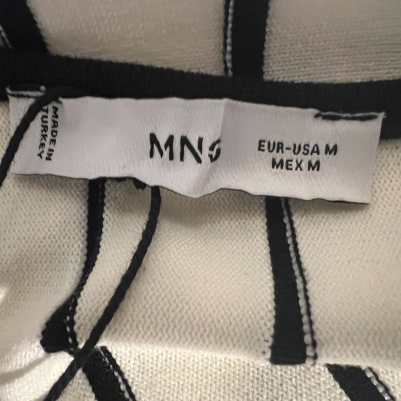 MANGO Striped Black and White Tank Top - Picture 5 of 5